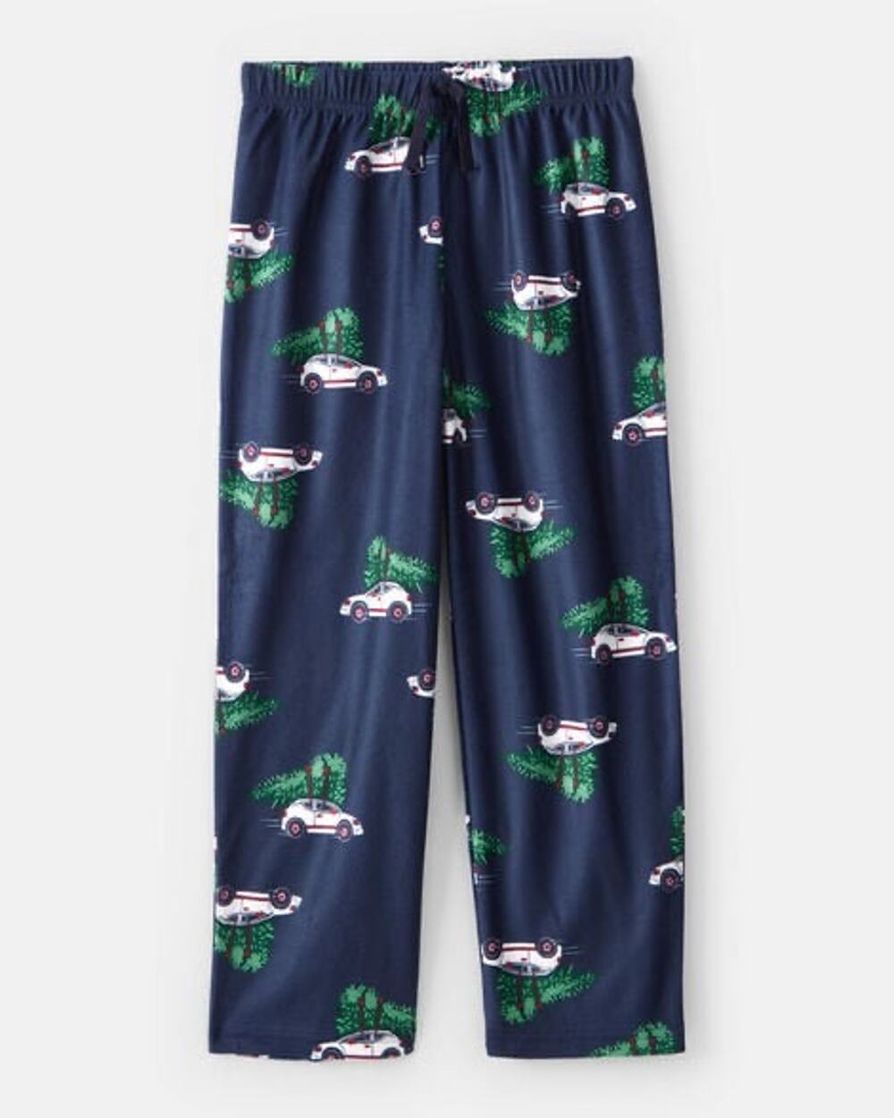 NEW! Carter's Adult Christmas Cars & Trees Loose Fit Pajama Pants Navy Size M
